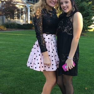 poka dot homecoming dress